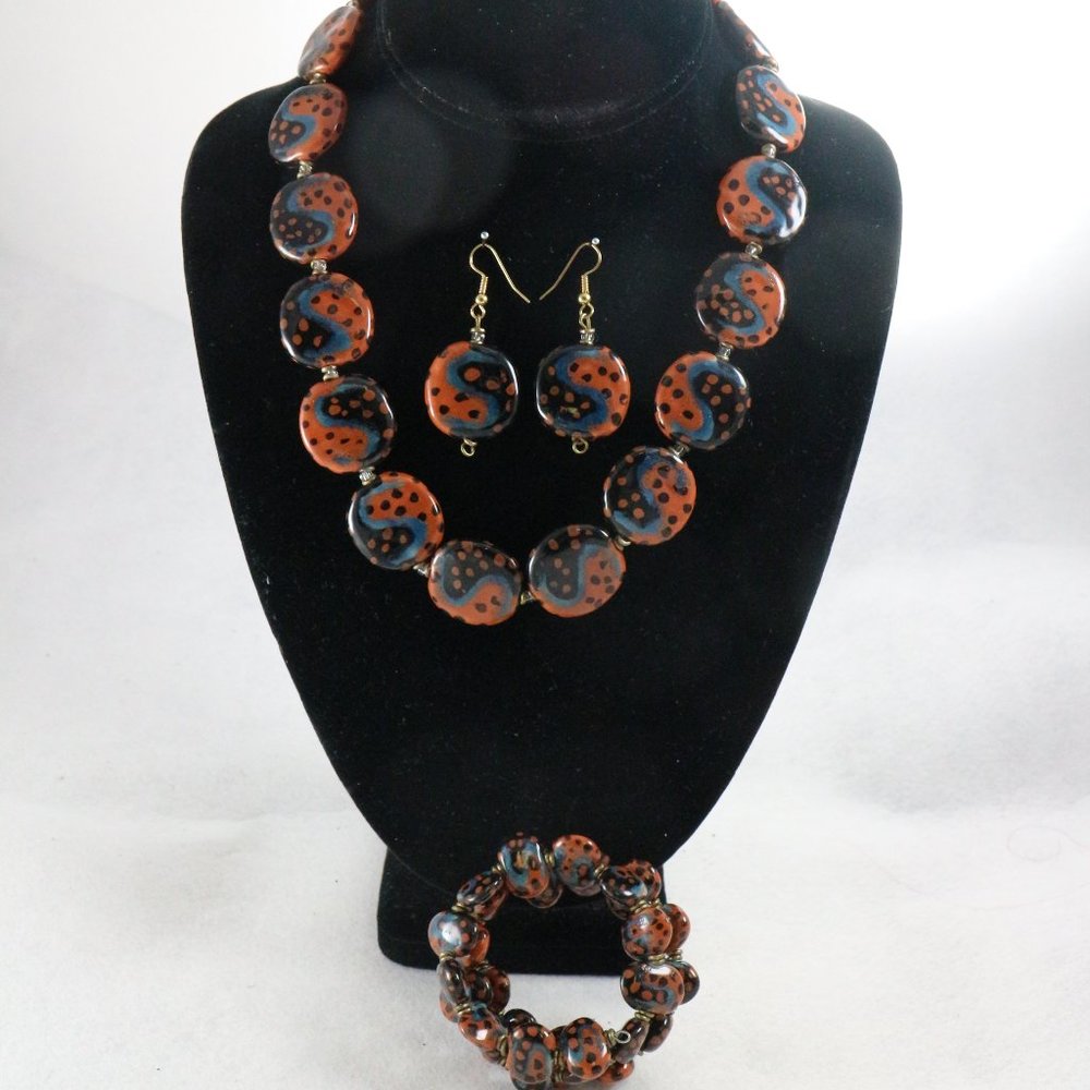 KAZURI Pebbles Kimberly Colors Earthen Clay Jewelry Bundle Set